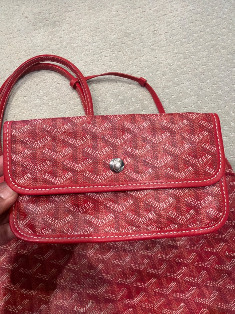 Goyard St Louis PM Tote Bag Red - Picture 6 of 12